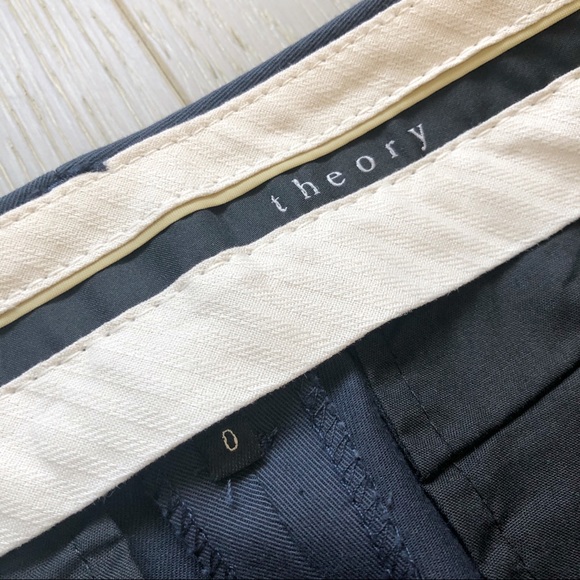 THEORY Size 0 Navy Blue Dress Pants Excellent Cond - Picture 3 of 8